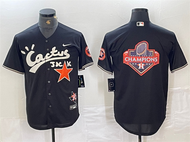 Men's Houston Astros Team Big Logo Black Cactus Jack Vapor Premier Limited Stitched Baseball Jersey Men's Houston Astros Team Big Logo Black Cactus Jack Vapor Premier Limited Stitched Baseball Jersey